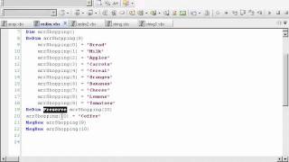 VBScript - Arrays (3 - 9)
