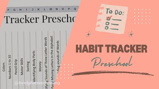 How to Create an Excel Habit Tracker for Your Preschool Pre-Kindergarten Kindergarten Homeschooler