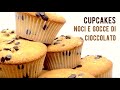 CUPCAKES GOCCE DI CIOCCOLATO E NOCI - Un piccolo scrigno ricco di sapori.