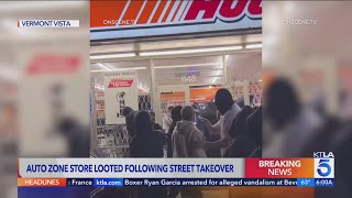 Street takeover leads to Auto Zone looting in Vermont Vista