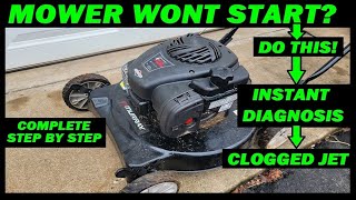 MURRAY BLACK MAX E450 PUSH MOWER WON'T START *HOW TO* DIAG AND REAPAIR NO MORE STARTER FLUID