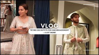 VLOG || trying on engagement outfits + a lot more!