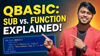 Learn QBasic for Beginners | SUB vs FUNCTION (Area of Rectangle Program)