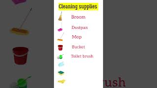 Cleaning supplies vocabulary #englishvocabulary #pictionary