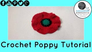 Poppy Flower Crochet Tutorial - Design 1 of 3 - 5000 Poppies Project