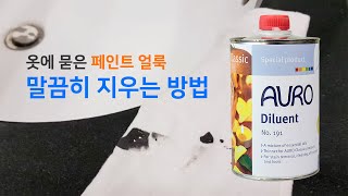 옷에 묻은 페인트 얼룩 말끔히 지우는 방법(음성+자막)