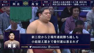 令和元年11月場所 二日目 阿炎vs高安