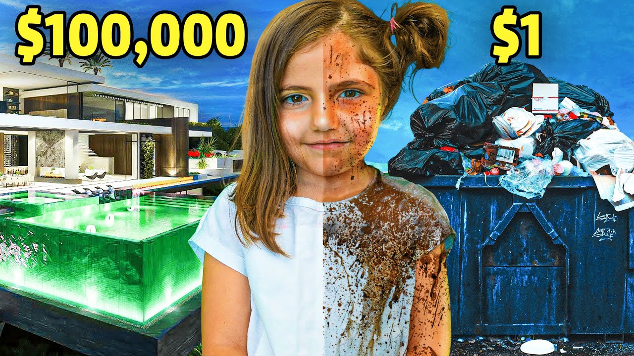 I Survived $1 VS $100,000 Hotel!