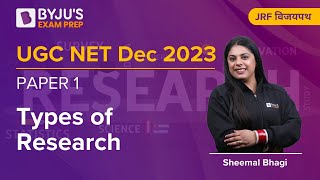 UGC NET 2023 | Paper 1 | Types of Research UGC NET by Sheemal Mam