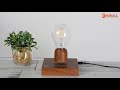 Magnetic Levitating Light Bulb Desk Wood Grain Floating Lamp on TVC-Mall.com