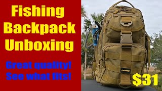 Best value! Amazon Fishing Backpack Plusinno unboxing #fishing #fishingtips #backpacking #plusinno