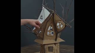 ❣DIY Fairy Tree House Using Cardboard and Twigs❣