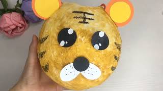 手工折纸制作 节日老虎灯笼教程 趣味育儿Hans-made origami tutorial Parent-child activities tiger lantern FUNNY