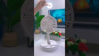 portable fan with light and charger #fan #usbcharger #portable #subscribe #shorts