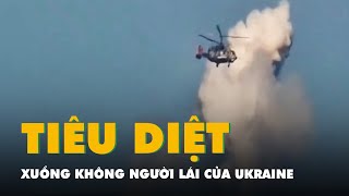 Khoảnh khắc trực thăng Nga tiêu diệt xuồng không người lái của Ukraine