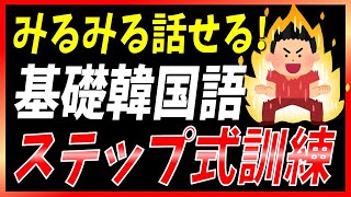 【韓国語スピーキング】ステップ式訓練で初級文型を完全マスターしよう！【例文・生音声付】