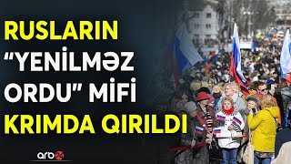 TƏCİLİ! Rus xalqı ordusuna inamı itirdi: Krım və ətrafı bölgələrdən əhalinin qaçışı başladı