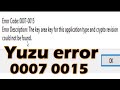 Yuzu error 0007 0015 The key area key for this application type crypto revision could not be found