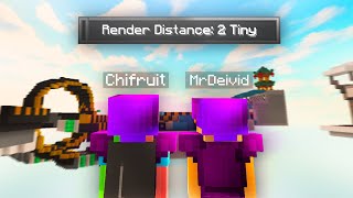 BEDWARS pero JUGAMOS a 2 CHUNKS... (ft. @MrDeivid)