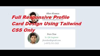 Tailwind CSS Profile Display Card Full Responsive | Hypertext
