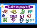 உயிர் எழுத்துக்கள்|அ ஆ இ ஈ|Learn Tamil Alphabet Letters |Tamil Uyir Eluthukkal| Tamilarasi