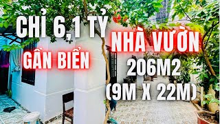 🏡 Nhà vườn gần biển Nha Trang - Chỉ 6,1 tỷ có nhà vườn 206m2 giữa lòng thành phố ngang 9 mét thoáng