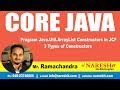 Core Java Tutorial | Program Java.util.ArrayList Constructors in JCF | 3 Types of Constructors
