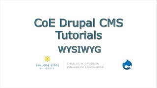 SJSU CoE Drupal Tutorial - WYSIWYG