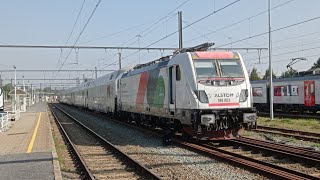 La Traxx MS3 188 003 en test arrive à Ath avec sa rame d'M5