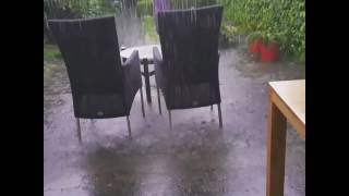 Regen en hagel in Kerkrade