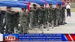 Erice, naniniwalang may pulitika sa likod ng muling pagbubukas ng imbestigasyon sa Mamasapano