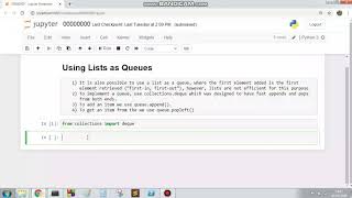 Python 031: Using Lists as Queues