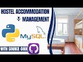 Python Projects: Tkinter GUI Hostel Accommodation Management System with Mysql | Hindi/Urdu