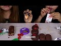 asmr leftover dessert race cadbury creme eggs tico ice cream nutella mochi milka choco wafers 먹방