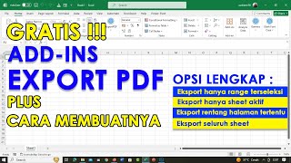 Membuat Addins Export PDF Opsi Lengkap | Gratis Add-Ins finalnya !!!