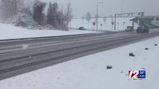 Cleaning up after Sunday's snowstorm