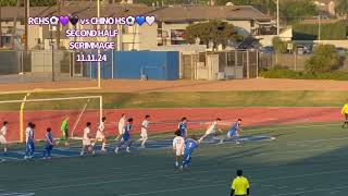 RCHS⚽️💜🖤 vs CHINO HS⚽️💙🤍 SECOND HALF 11.11.24