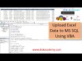 Export Excel to MS SQL Server Using VBA | How to import data from Excel to SQL Server using VBA