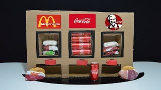 How to Make KFC McDonald''s and Coca Cola Vending Machine from Cardboard