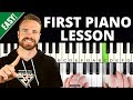 How to Play Piano: Day 1 - EASY First Lesson for Beginners