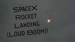 SPACEX Saocom 1B Landing Engine Burn!! (Big Boom!