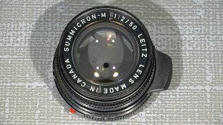 Loose aperture ring in Leica Summicron-M 1:2/50   (Made in Canada)