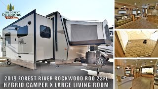 2019 FOREST RIVER ROCKWOOD ROO 23FL Hybrid Camper RV Heated Tip Out Beds Lightweight Colorado Dealer