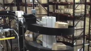 Ryson Unit Load Spiral Conveyors in a Distribution Warehouse - Application Example