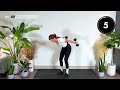 30 min standing knee friendly full body dumbbell workout revised version with timer beeps