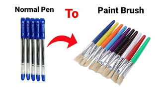 How to make paint brush at home/DIY homemade paint brush/painting colour brush/paint brush making