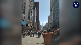 Un aficionado argentino graba el momento justo en el que Argentina se proclama campeona del mundo
