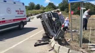 Kastamonu plakalı araç Sinop'ta kazaya karıştı: 3 yaralı