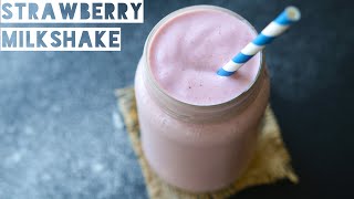 How To Make A Healthy Strawberry Milkshake Protein Shake | Low Calorie Strawberry Milkshake Recipe