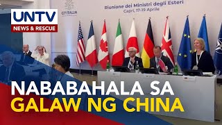 G7 nations, nagpahayag ng seryosong pagkabahala sa mararahas na aksyon ng China sa West PH Sea